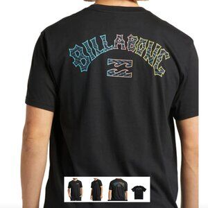 *Billabong Arch Wave Logo Short Sleeve T-Shirt Black Blue